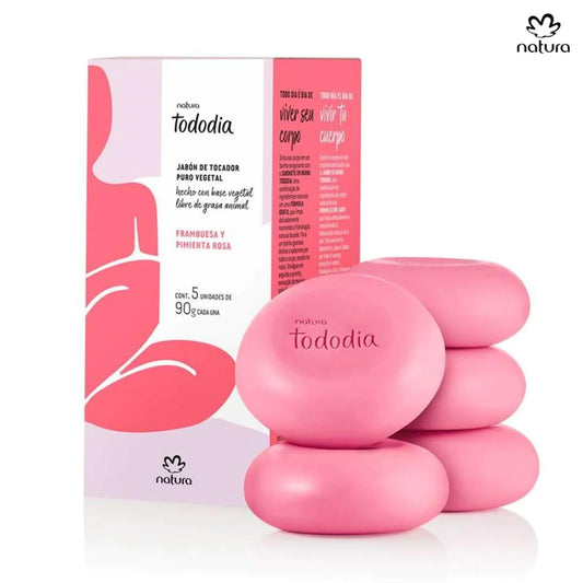 JABON CORPORAL TODODÍA FRAMBUESA Y PIMIENTA ROSA NATURA x UNIDAD