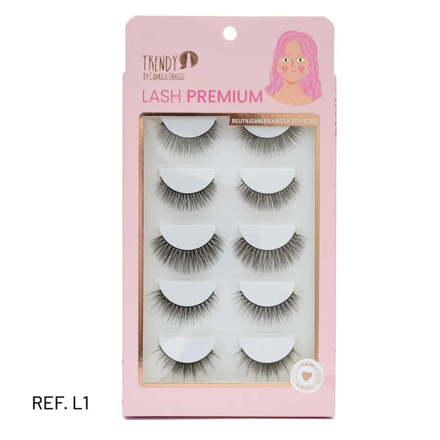 PESTAÑAS TRENDY SET X 5 LASH PREMIUM