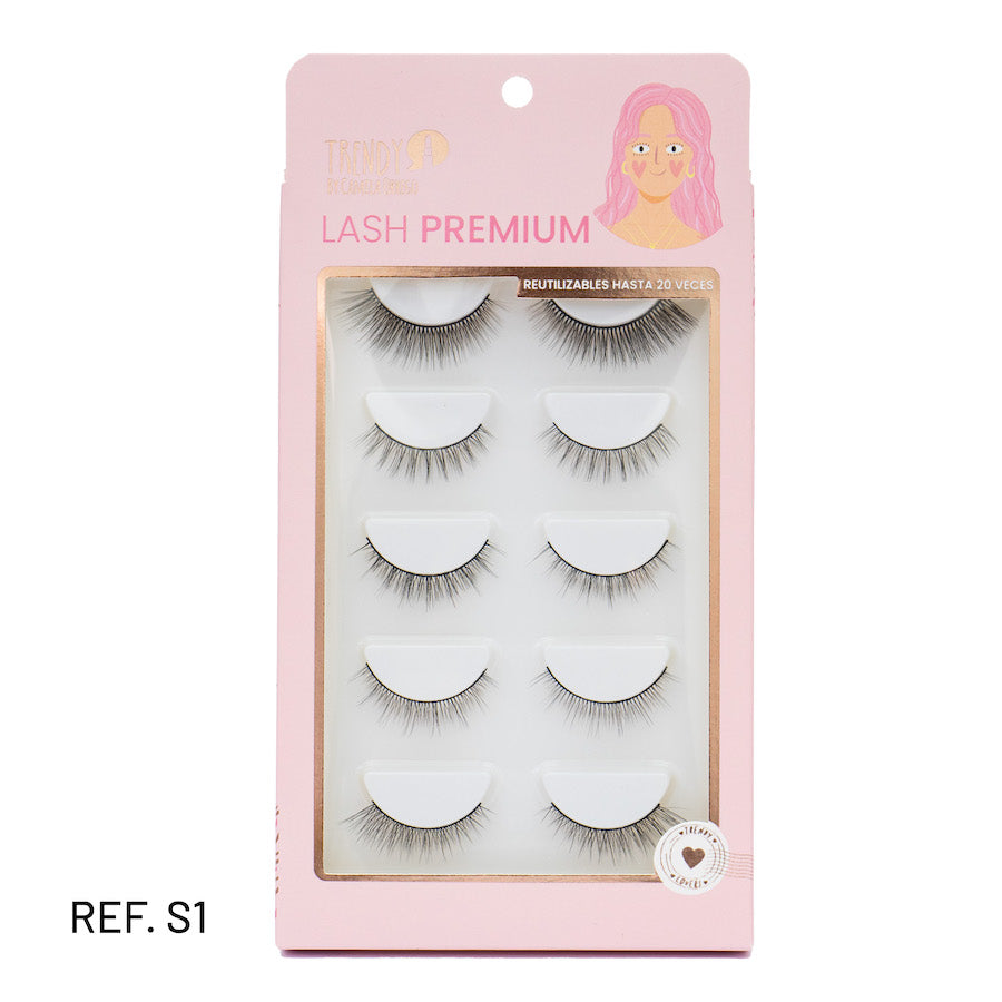 PESTAÑAS TRENDY SET X 5 LASH PREMIUM