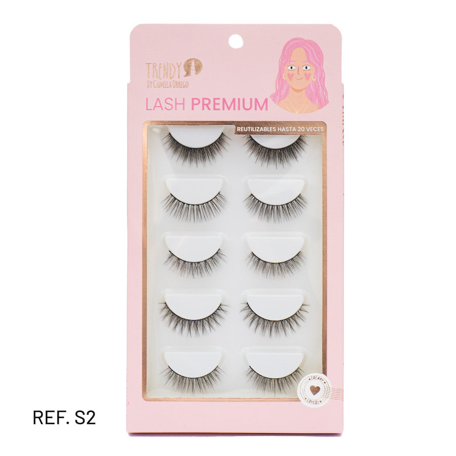 PESTAÑAS TRENDY SET X 5 LASH PREMIUM