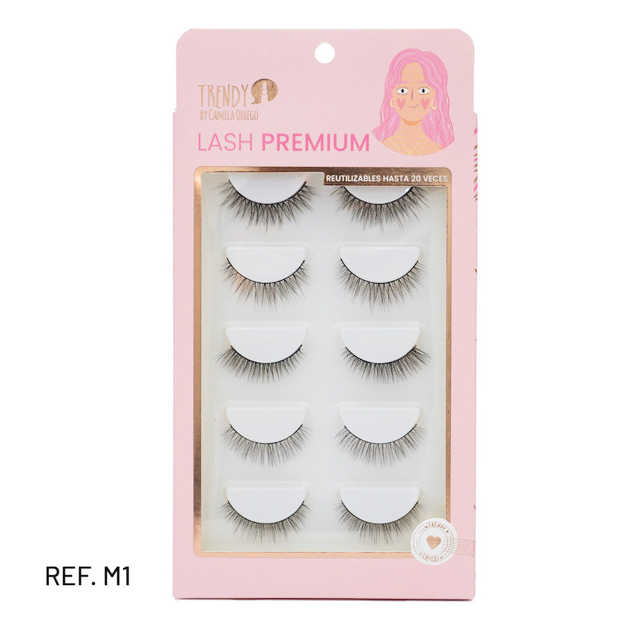 PESTAÑAS TRENDY SET X 5 LASH PREMIUM