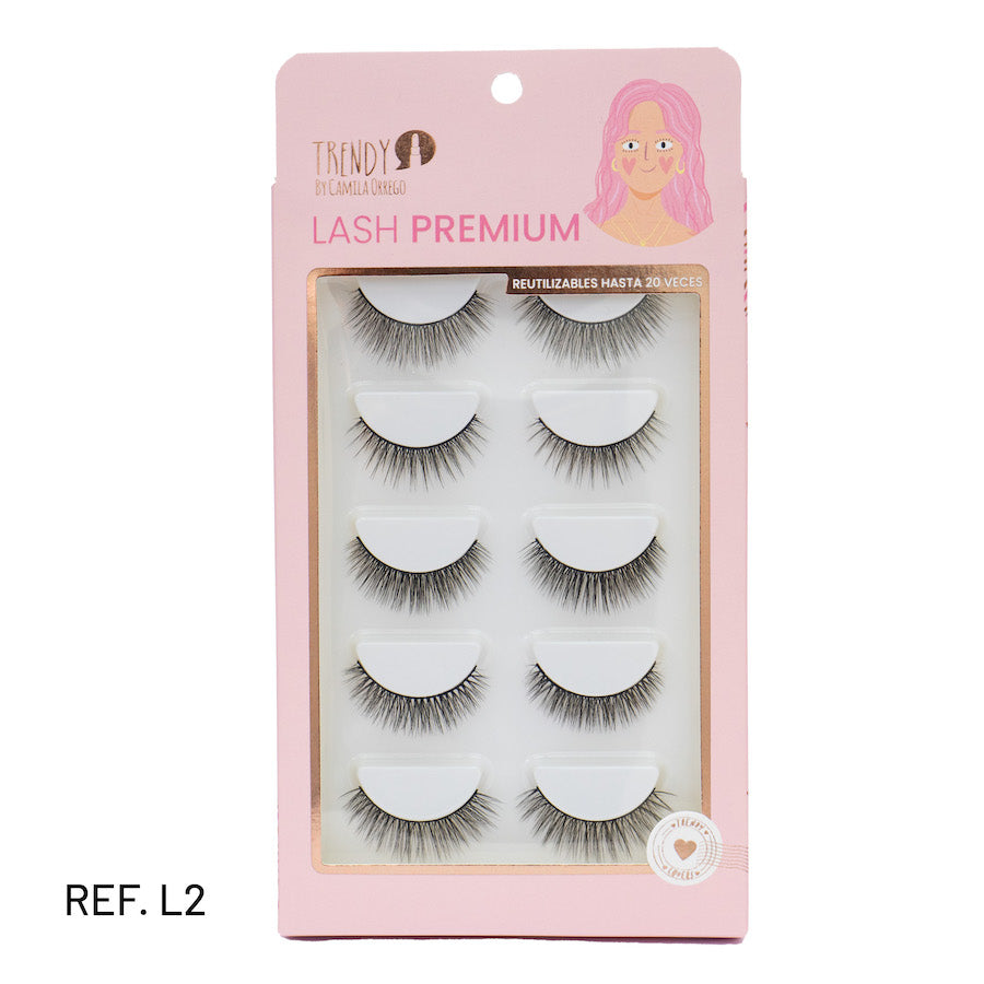 PESTAÑAS TRENDY SET X 5 LASH PREMIUM